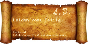 Leidenfrost Delila névjegykártya